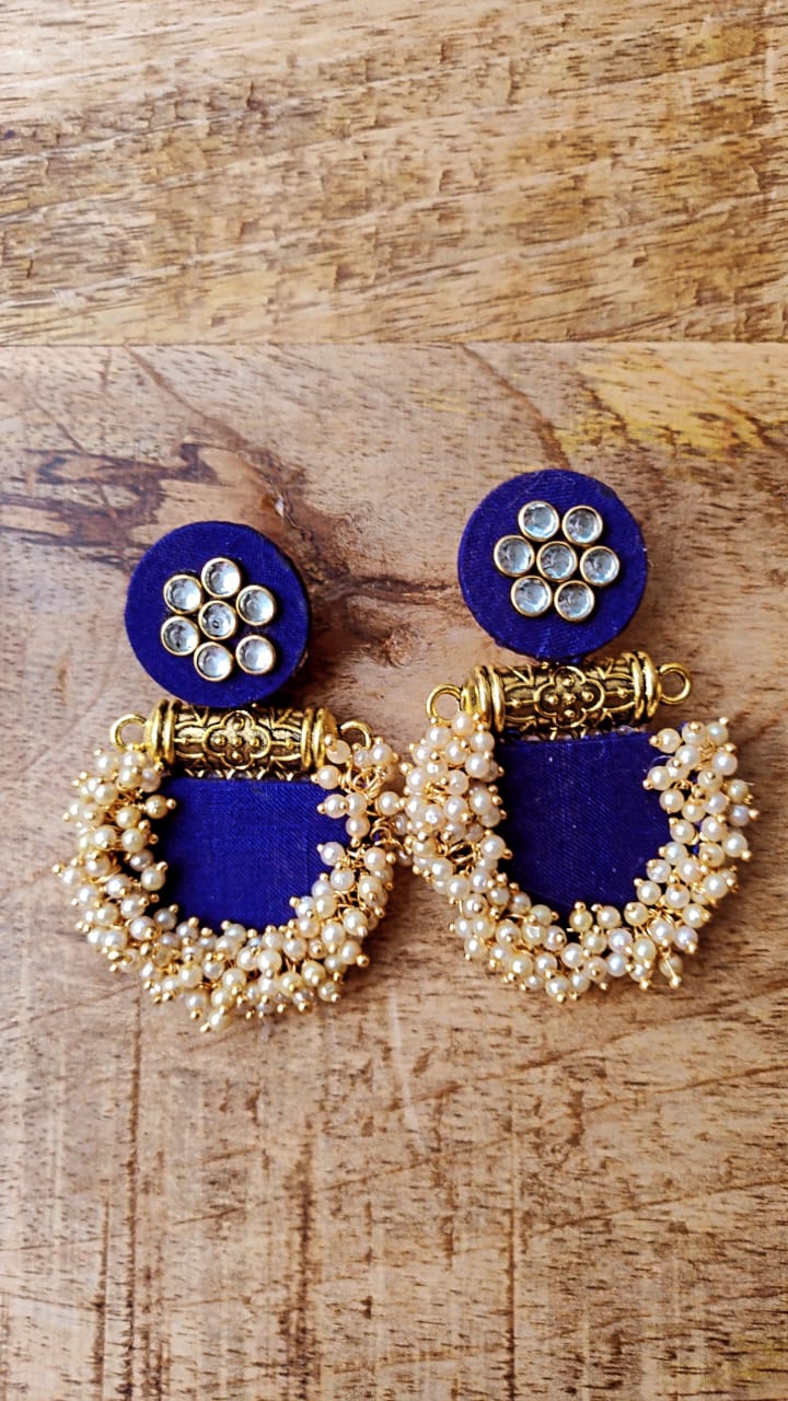 Chandbali Fabric Earring