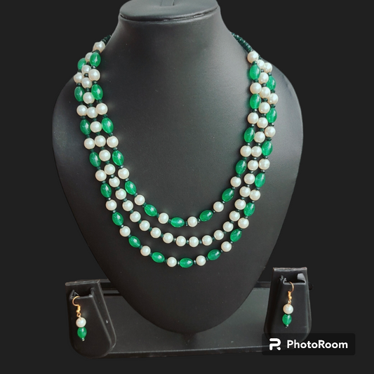 3 Layers Beads Necklace Set